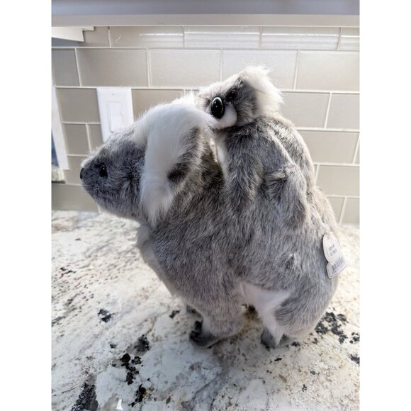 VTG 2004 Realistic HANSA  Koala Plush Toy With Baby Nos Safari Nursery Gift Tag - Picture 13 of 16